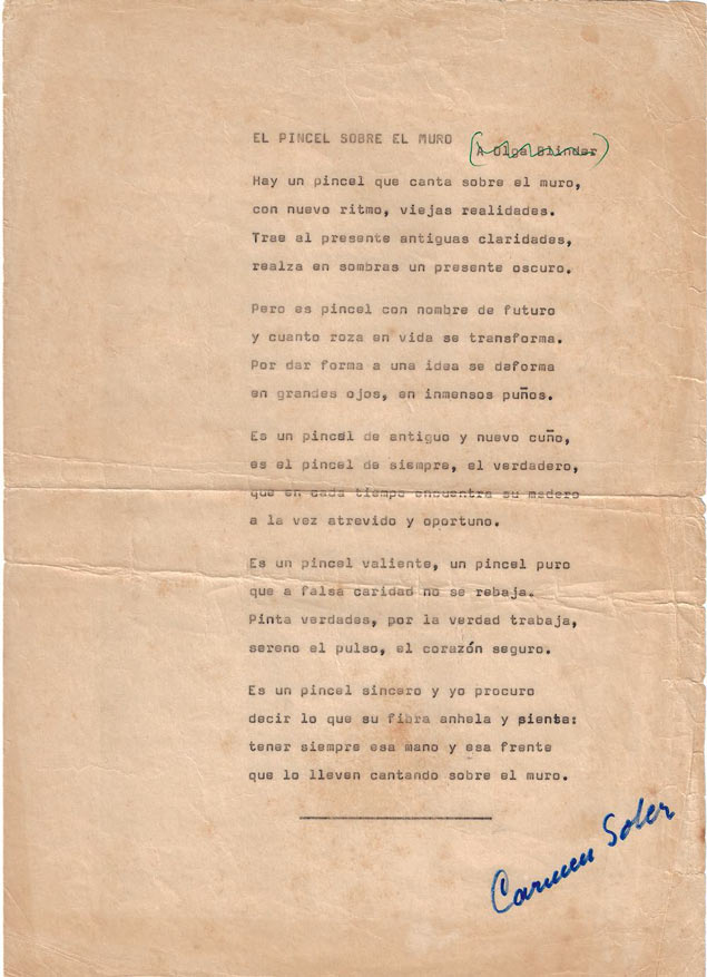 El pincel sobre el muro