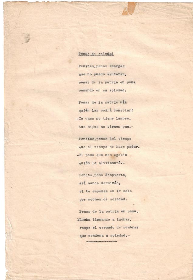 Penas de soledad