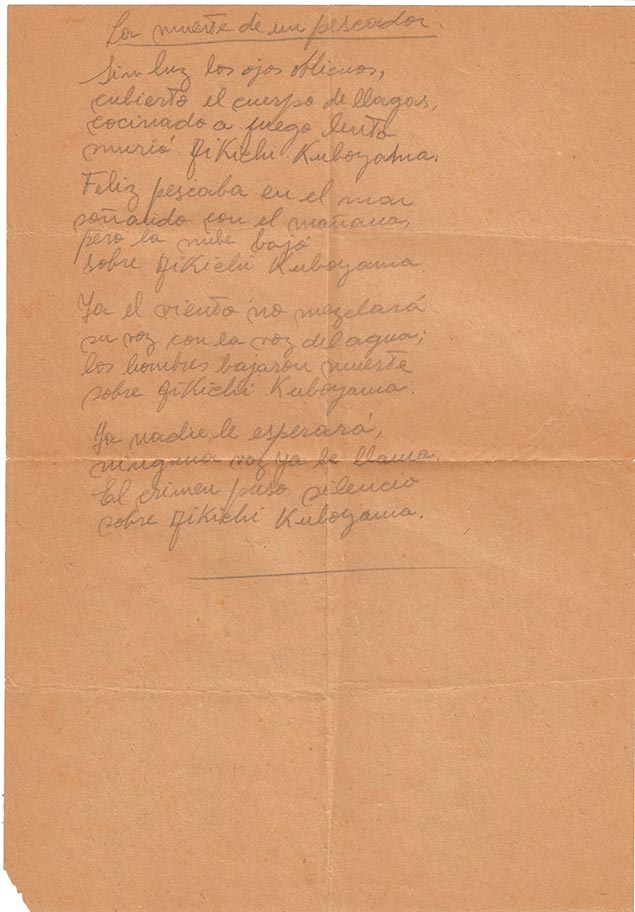 La muerte de un pescador (manuscrito)
