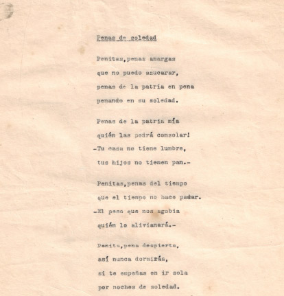 Penas de soledad